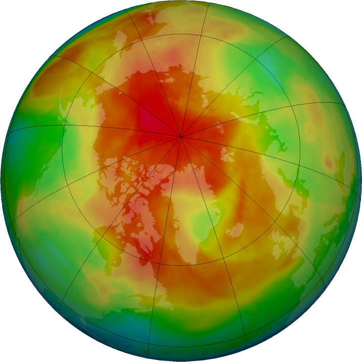 Arctic ozone map for 28 March 2016